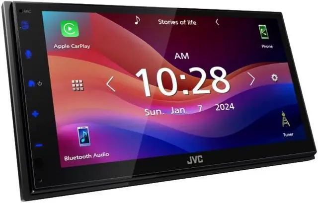 Main image of JVC KW-M695BW 6.8" 1-DIN/2-DIN Multimedia Receiver with CarPlay and Android Auto