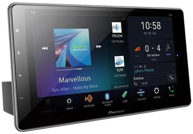 Alt view image 2 of 5 - Refurbished Pioneer DMH-WT7600NEX 1-DIN Digital Media Receiver w/ Floating 9" Display