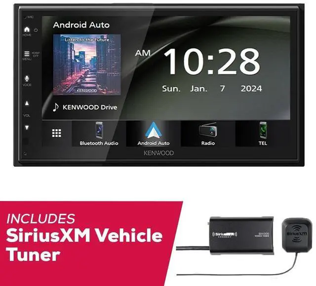 Main image of Kenwood DMX40S 6.8" Single DIN Multimedia Receiver with SXV300V1 SiriusXM Tuner