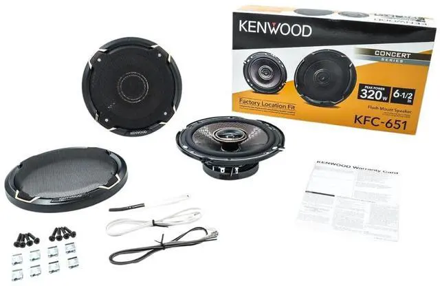 Alt view image 4 of 5 - Refurbished Kenwood KFC-651 6.5" Concert Series 2-Way 4-Ohm 320W Peak Power Coaxial Speakers