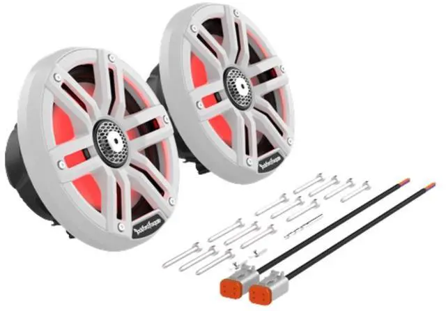 Alt view image 6 of 6 - Rockford Fosgate M2-65 M2 Series 6-1/2" Color-Optix marine speakers (White)