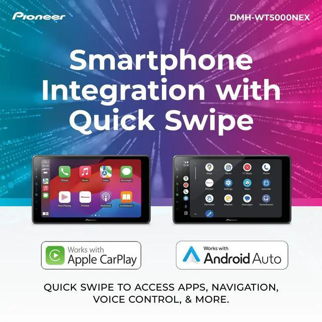 Alt view image 9 of 11 - Pioneer DMHWT5000 9 inch Digital Multimedia Receiver With Wireless Android Auto and Apple CarPlay