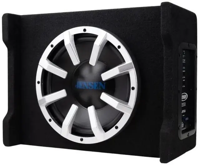 Alt view image 3 of 5 - Jensen JW10A 10" 100 Watts RMS Subwoofer with Vented Enclosure and Built-In Amp