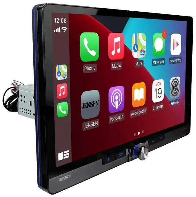 Alt view image 2 of 9 - Jensen CAR1415 14" 1-DIN/2-DIN Multimedia Receiver with CarPlay and Android Auto