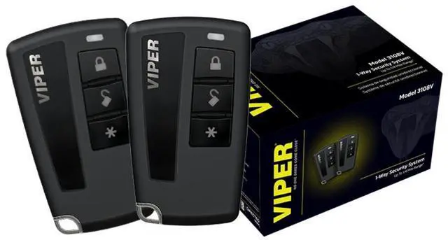 Main image of Viper 3108V 1-Way Car Security System LCD, 4-Button Key Fob, 1/4 Mile Range