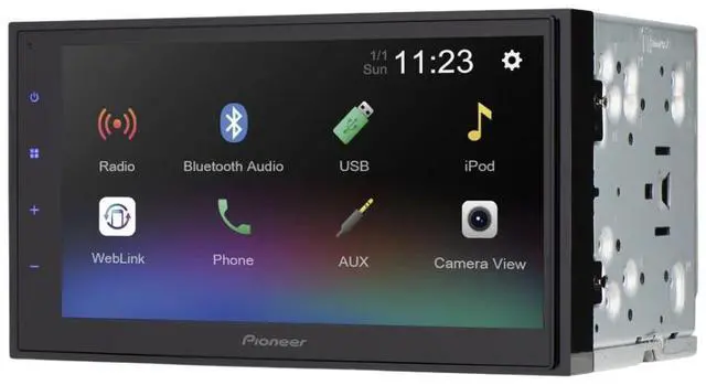 Alt view image 4 of 5 - Pioneer DMH-342EX 6.8" Multimedia Receiver w/ NB-BC011 Front/Rear View Camera