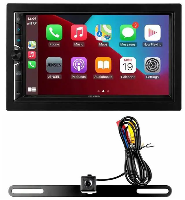 Main image of Jensen CAR723W-M 7" 2-DIN Multimedia Receiver w/ Wireless CarPlay & Android Auto