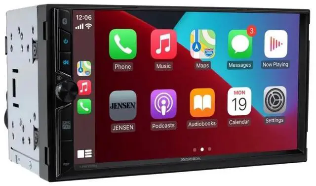 Alt view image 2 of 5 - Jensen CAR723W-M 7" 2-DIN Multimedia Receiver w/ Wireless CarPlay & Android Auto
