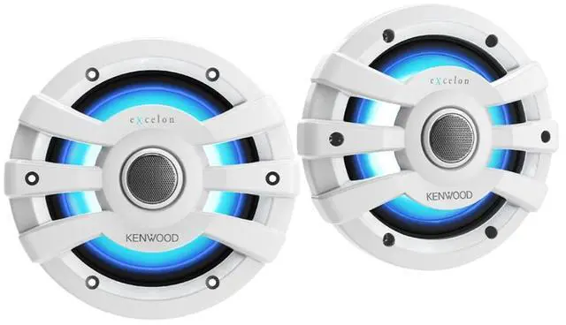 Main image of Kenwood eXcelon XM65WL 6.5" 75W RMS 4 Ohm IPX6 2-Way Coaxial Speakers (White)