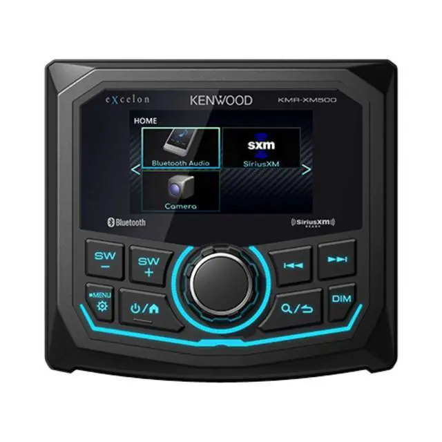 Alt view image 5 of 5 - Kenwood eXcelon KMR-XM500 Receiver w/ Amp, Coaxial Tower and Coaxial Speakers
