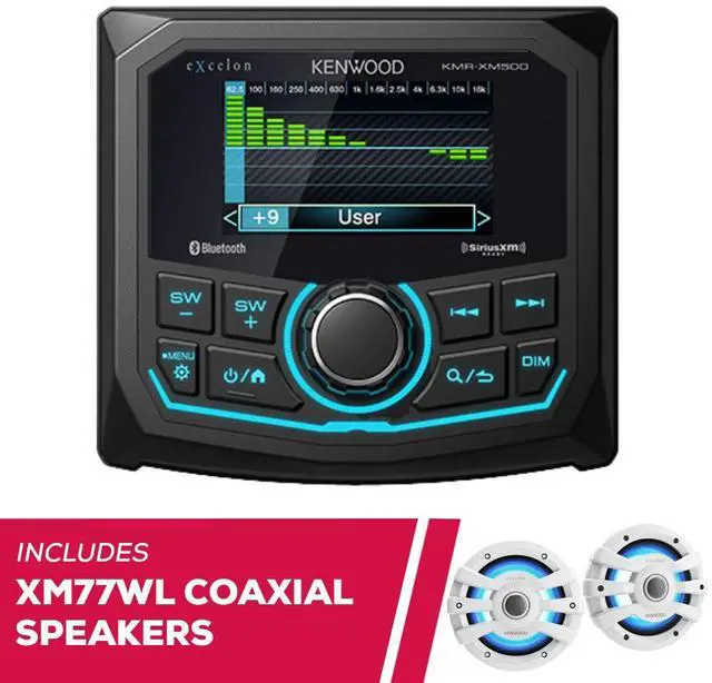 Main image of Kenwood eXcelon KMR-XM500 Digital Media Receiver with 2-Way Coaxial Speakers