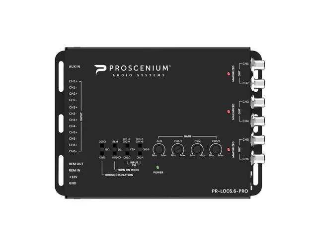 Alt view image 3 of 5 - Proscenium PR-LOC6.6-PRO 6-Channel Line Output Converter with Summing Processor and 40V Input