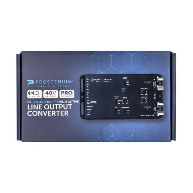 Alt view image 4 of 5 - Proscenium PR-LOC4.4-PRO 4-Channel Active Line Output Converter with Bass Boost and 40V Input