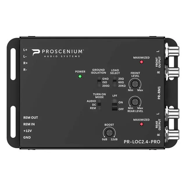 Alt view image 4 of 5 - Proscenium PR-LOC2.4-PRO 2 In/4 Out Active Line Output Converter with Bass Boost and 40V Input