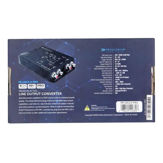 Alt view image 5 of 5 - Proscenium PR-LOC2.4-PRO 2 In/4 Out Active Line Output Converter with Bass Boost and 40V Input