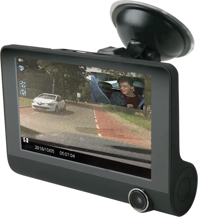 Main image of Scosche DDVR2XFHD-SP1 1080P Full HD Camera Front & Rear Dash Cams 4" Screen