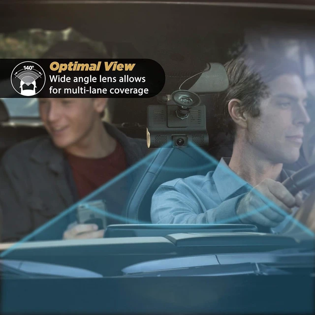 Alt view image 5 of 5 - Scosche DDVR2XFHD-SP1 1080P Full HD Camera Front & Rear Dash Cams 4" Screen