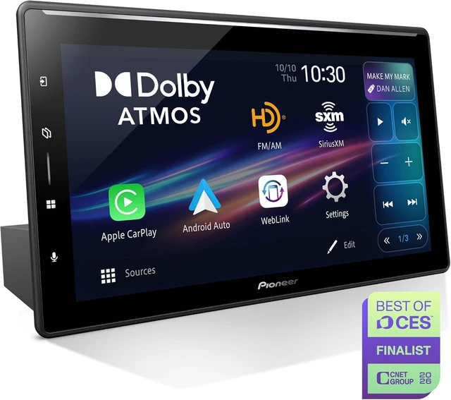 Alt view image 2 of 5 - Pioneer DMH-WT8000NEX 10.1" floating Car Receiver + FREE Scosche Dual Front/Rear HD Dash Cam Bundle