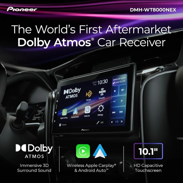 Alt view image 3 of 5 - Pioneer DMH-WT8000NEX 10.1" floating Car Receiver + FREE Scosche Dual Front/Rear HD Dash Cam Bundle