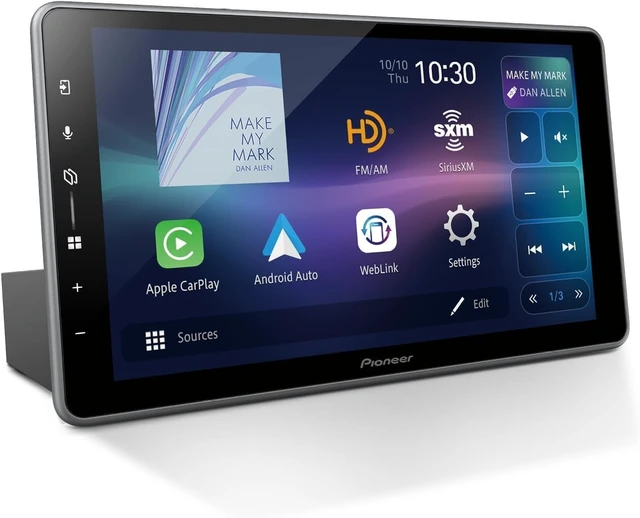 Alt view image 2 of 5 - Pioneer DMH-WT5000NEX 9" floating screen Car Receiver + FREE Scosche Dual Front/Rear HD Dash Cam Bundle