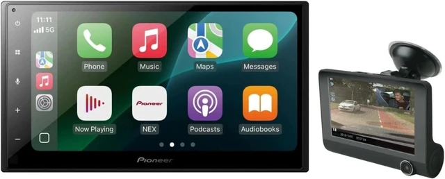 Main image of Pioneer DMH-1800NEX 6.8" CarPlay/Android Auto Car Receiver + FREE Scosche Dual Front/Rear HD Dash Cam Bundle