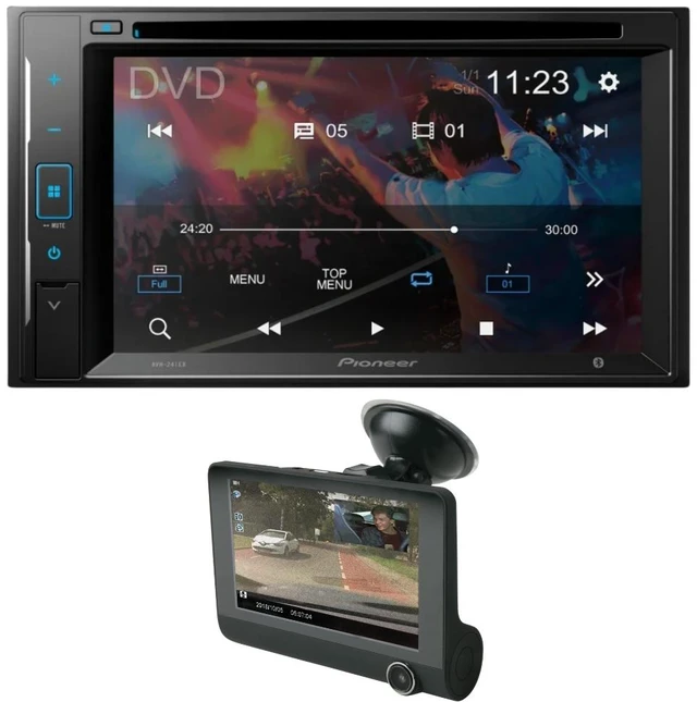 Main image of Pioneer AVH-241EX 6.2" CD/DVD Car Receiver + FREE Scosche Dual Front/Rear HD Dash Cam Bundle