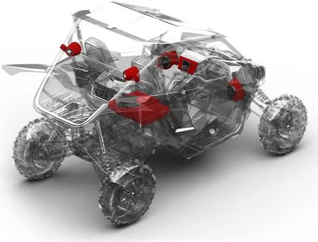 Alt view image 8 of 9 - Rockford Fosgate YXZ-STAGE4 400 Watt Amplified Stereo, Front Lower Speaker, Subwoofer, and Rear Speaker Kit for select YXZ®