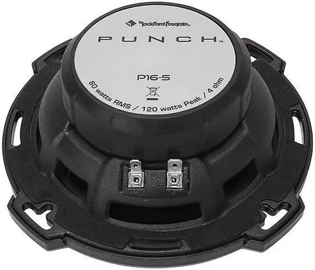 Alt view image 6 of 7 - Rockford Fosgate P16-S 6" 2-Way PUNCH Component Car Stereo Speakers System