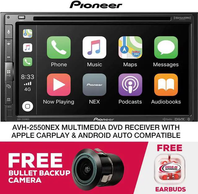 Main image of Pioneer AVH-2550NEX 6.8" Double-Din CD/DVD with Bullet Camera