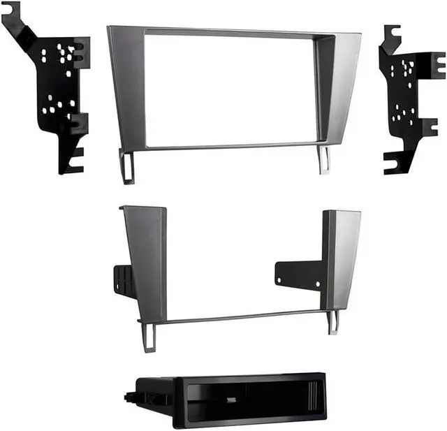 Alt view image 2 of 2 - Metra 99-8161S Silver Single/Double DIN Stereo Dash Kit for 2002-10 Lexus SC430