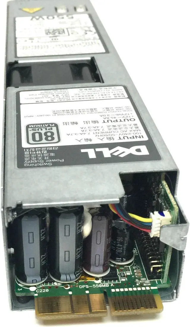 Alt view image 7 of 15 - DELL Rymg6 550 Watt Redundant Power Supply For Poweredge R420 R620 R720 R720Xd
