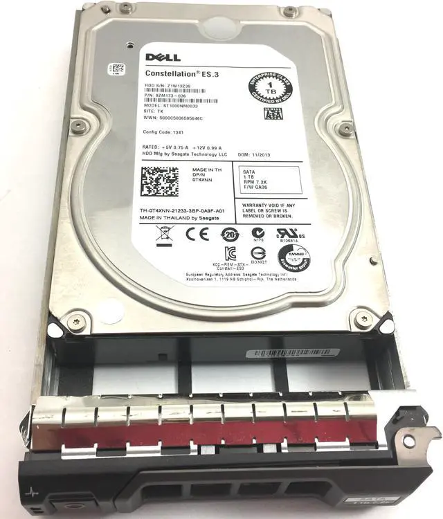 Main image of Dell T4XNN ST1000NM0033 1 TB Hard Drive - 3.5" Internal - SATA (SATA/600)