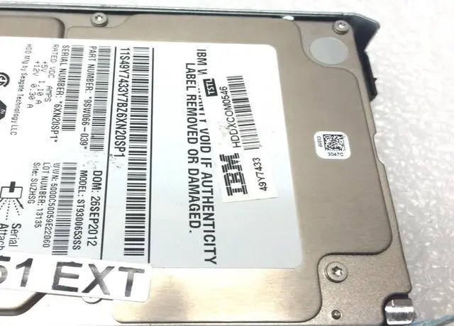 Alt view image 4 of 7 - IBM 49Y7433  300Gb 15000Rpm Sas 6Gbits 2.5Inch Sff Hot Swap Hard Disk Drive With Tray
