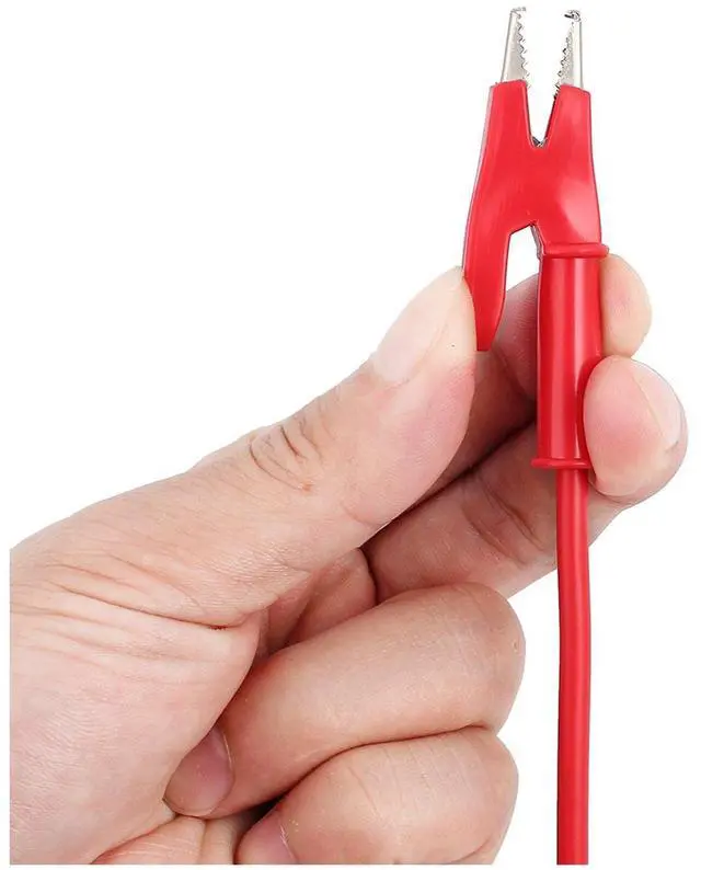 Alt view image 4 of 17 - Pair Banana Plug to Alligator Clip Test Lead Crocodile Clip Lab Test Cable with Banana Plug Heavy Duty 1M Long for Multimeter