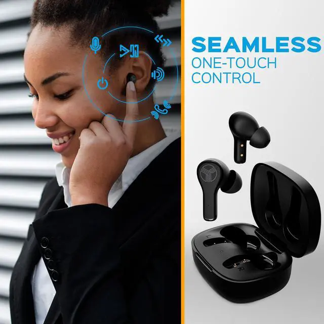 Alt view image 3 of 8 - Treblab WX8 - True Wireless Earbuds with Pure Sound, Soft Silicone Ear Buds, IPX8 Waterproof, 28H Play, Wireless Charging, Noise Reduction Touch Control, In-Ear Bluetooth Headphones for Sports Running