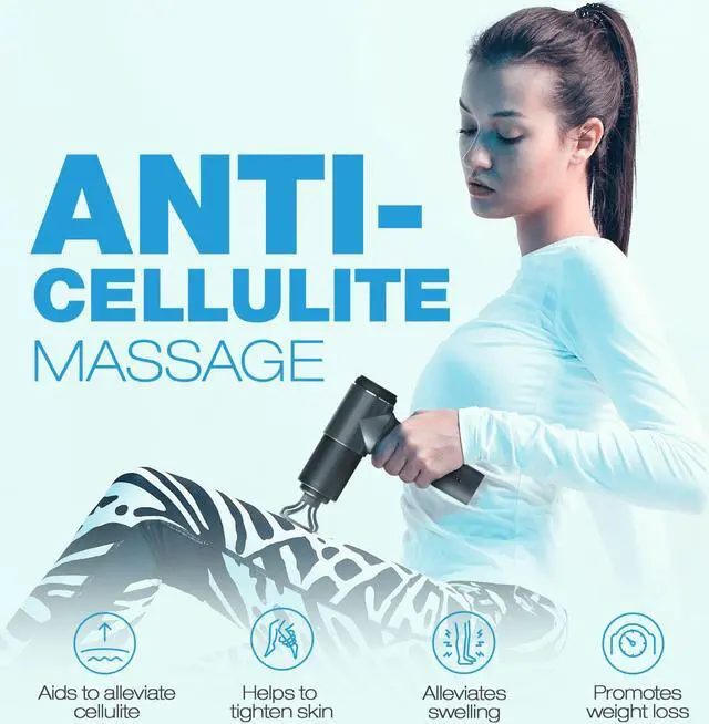 Alt view image 4 of 7 - TREBLAB GM5 Massage Gun - Deep Tissue Massager for Muscle Relax & Pain Relief (Foot, Back, Neck, Shoulder, Leg, Calf) - 5 Speeds, 7 Massage Heads - Quiet Electric Handheld Percussion Massage Gun