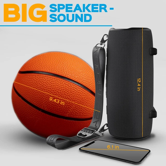 Alt view image 3 of 7 - TREBLAB HD-Max - Large Bluetooth Speaker, Loud 60W Stereo Sound, Powerful Bass, 20H Battery, IPX7 Waterproof, Powerbank, USB-C, RGB Lights, Portable Wireless Speaker with Dual Pairing for Outdoors