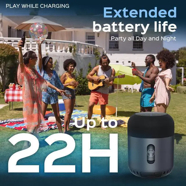 Alt view image 6 of 7 - TREBLAB HD-360 Pro Outdoor Portable Bluetooth Speaker Wireless with 360° Surround Sound - Powerful 5-Driver Speaker w/Subwoofer & 8 Bass Radiators, 90W Stereo, 22H Playtime, IPX4 Waterproof Speaker