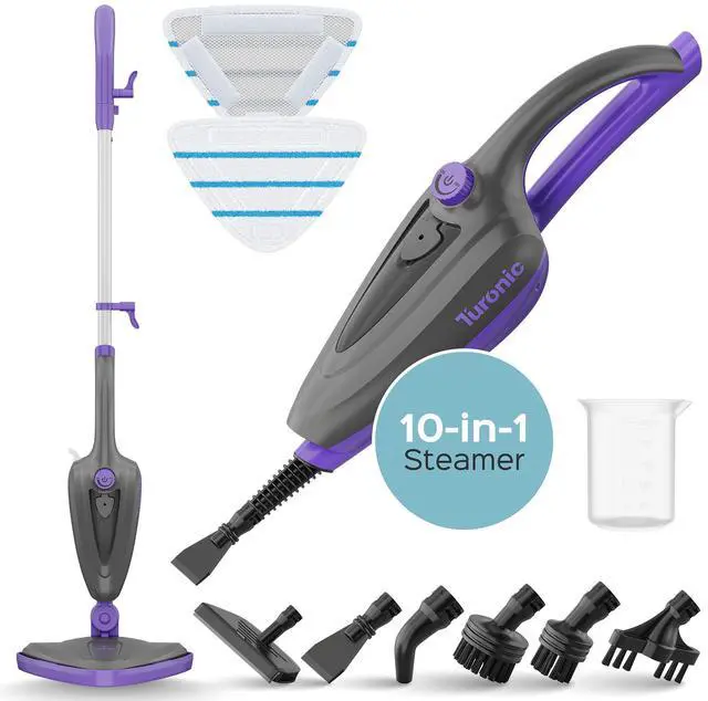Alt view image 2 of 7 - Turonic ST3 10-in-1 Steam Mop - 1500W, 110°C Floor Steamer, 25 Min Runtime, 13oz Tank, 15s Heat-Up, Detachable Handle, Handheld Cleaner for Tile, Grout, Hardwood, Carpet, Lightweight 8.8lb Design