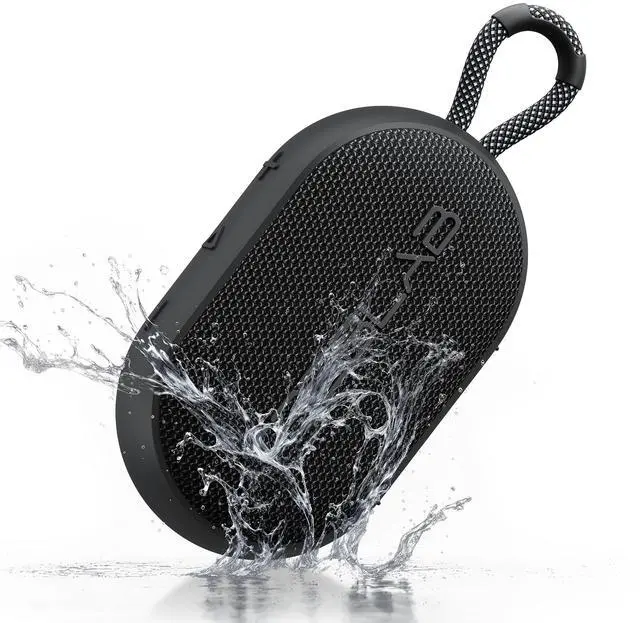 Main image of TREBLAB HD-Go - Ultra Portable Hand Held Speaker with Clip, 7W Power with Bass, 16H Playtime, IPX7 Waterproof, Built-in Mic, Compact & Lightweight, USB-C Charging  Small Speaker Bluetooth Wireless