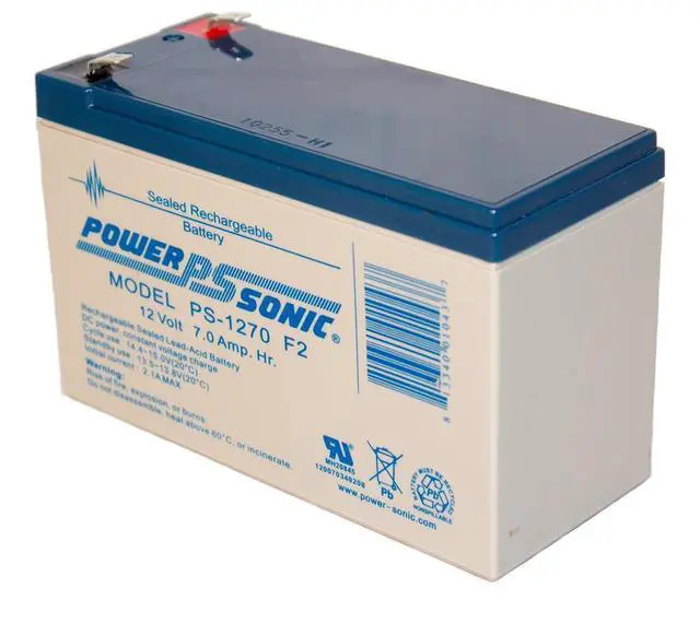 Alt view image 2 of 4 - Power Sonic PS1270F2 12 Volt 7ah Sealed Lead Acid Battery F2 Terminal