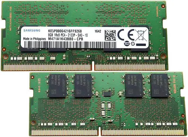 Main image of M471A1K43BB0 Samsung 16GB 2X8GB DDR4 PC4-17000 1RX8 2133MHZ 1.2V Memory KIT M471A1K43BB0-CPB Laptop Memory