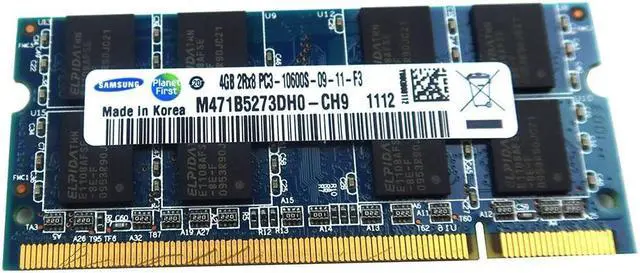 Main image of M471B5273DH0-CH9_UB Samsung 4GB PC3-10600 DDR3 1333MHZ CL9 Laptop Memory Module M471B5273DH0-CH9 Laptop Memory - OEM