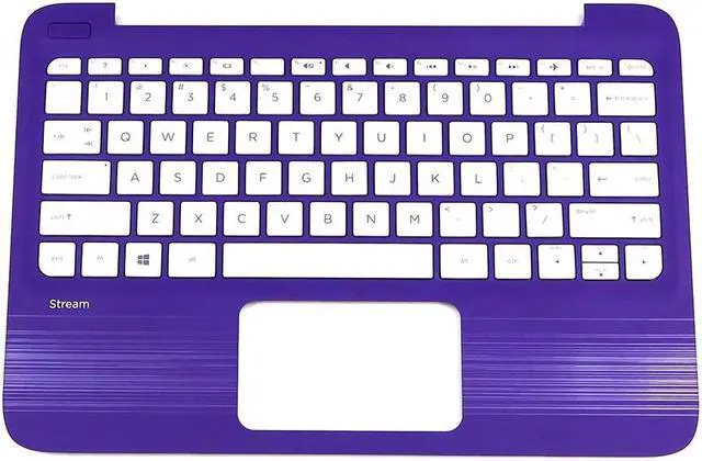 Main image of HP Stream 11-AH Laptop Keyboard Palmrest Assembly Violet L23725-001 NO Touchpad Laptop Palmrest Touchpad Assembly