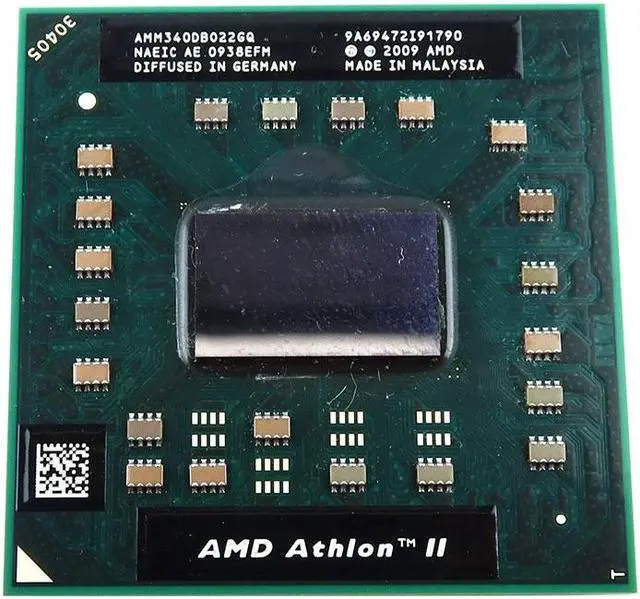 Main image of M340 AMD Athlon II DUAL-CORE 2.20GHZ S1G3 2-CORE CPU Processor AMM340DB022GQ Laptop Processors