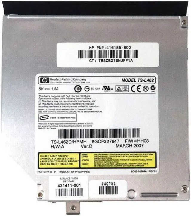 Main image of TS-L462 HP Compaq Presario V6000 DVD-ROM Laptop Optical Drive Assy 431411-001 Laptop Optical Drives - OEM