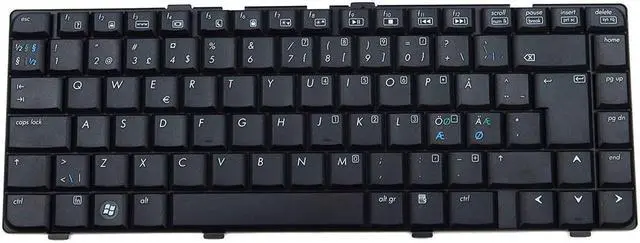 Main image of Genuine HP Pavilion DV6000 Laptop Swedish Nordic Keyboard Black 441427-DH1 Laptop Keyboards