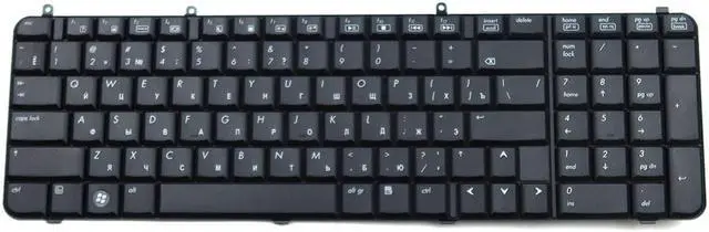 Main image of HP Pavilion DV9000 Series Laptop US English Russian Keyboard Black 441541-251 Laptop Keyboards