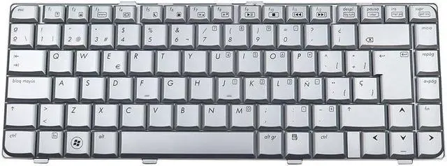 Main image of Genuine HP Pavilion DV6000 Series Laptop Spanish Keyboard Silver AEAT1P00120 Laptop Keyboards