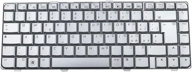 Main image of Genuine HP Pavilion DV6000 Series Laptop Silver Italian Keyboard AEAT1I00120 Laptop Keyboards